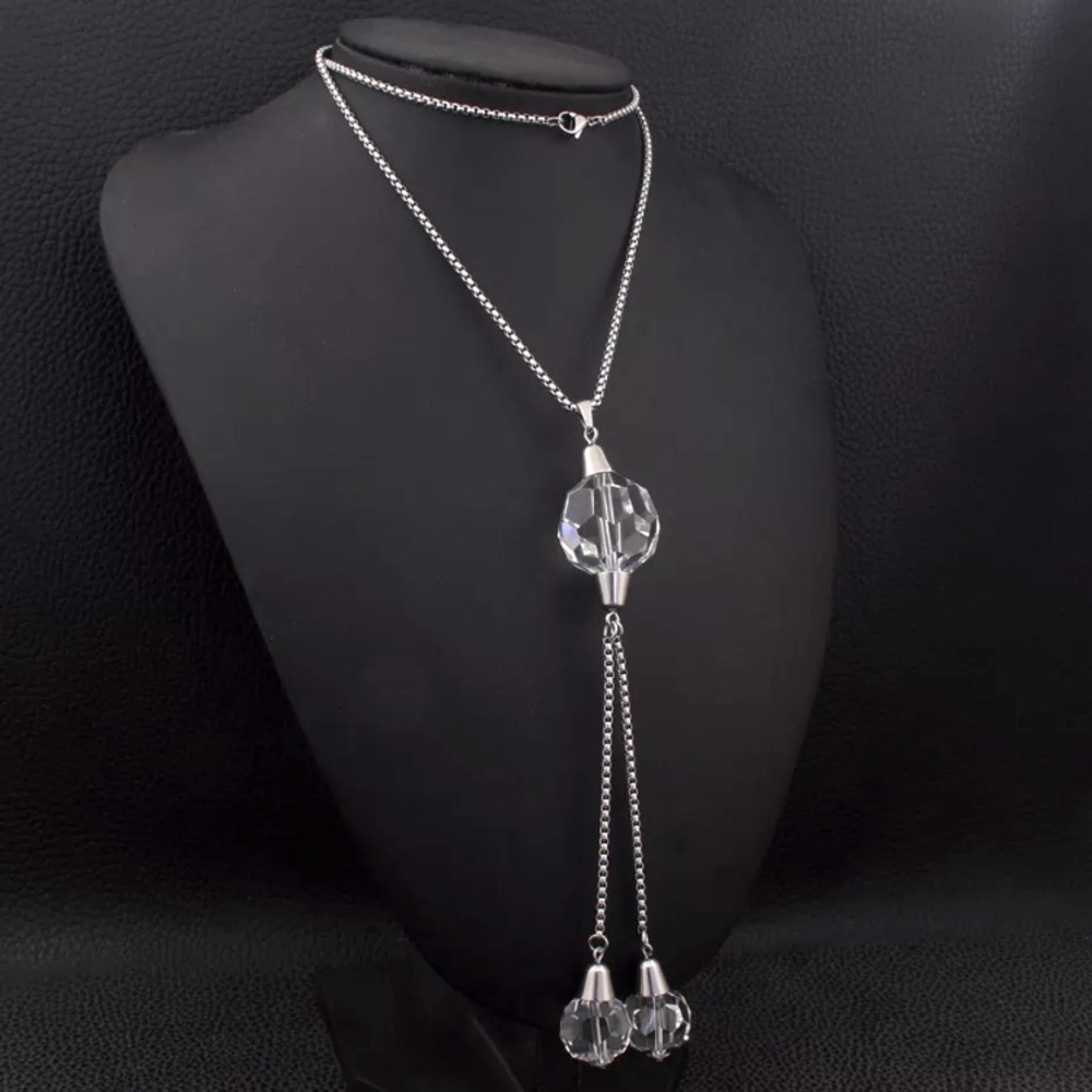 🌟 Gorgeous Stainless Steel Long Charms Necklace